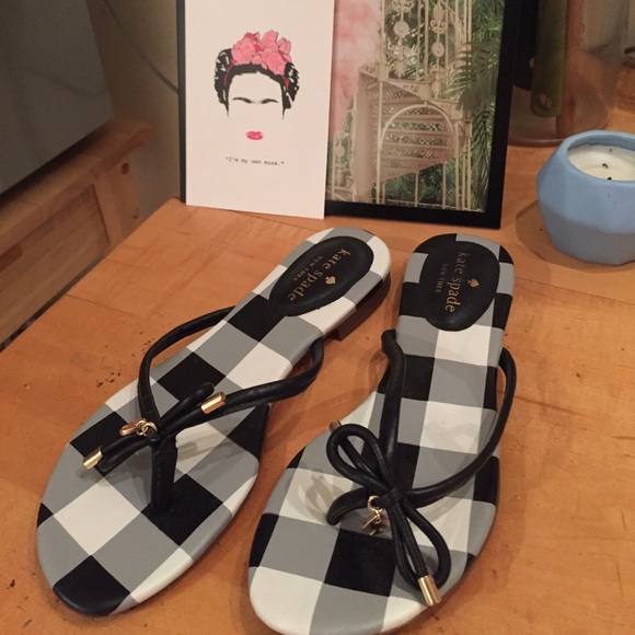 kate spade Shoes - Black Gingham Kate Spade Sandals